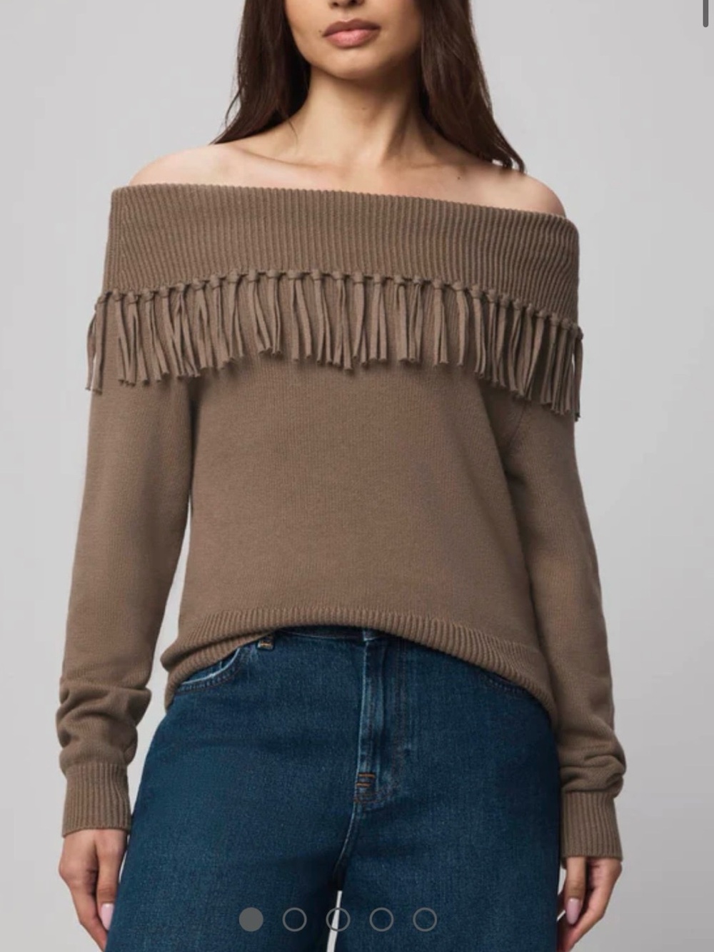 Splendid Simone Fringe Sweater NWOT Medium